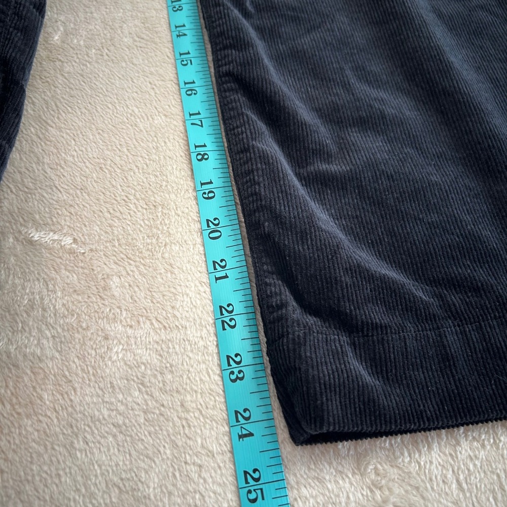 Maeve Anthropologie The Colette Black Corduroy Wide Leg Pants High Rise 25‎ - Picture 8 of 8